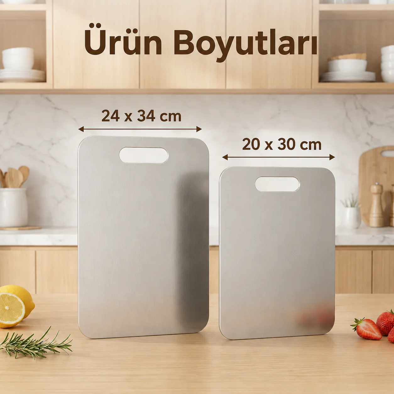 Stelion Çelik Kesme Tahtası